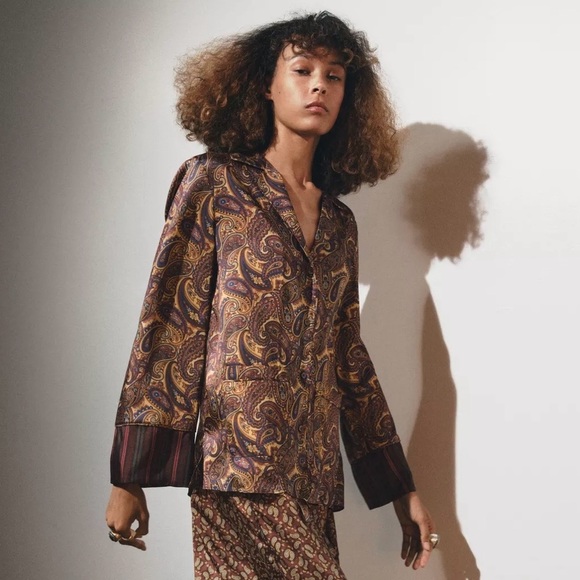 Zara Tops - ZARA | Paisley Pajama Shirt | NWT Small